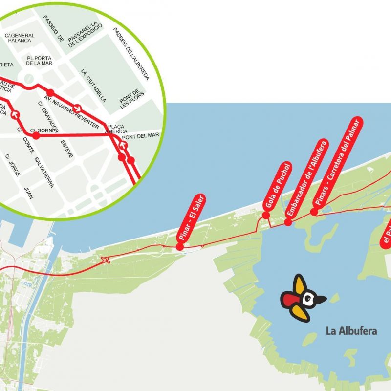 albufera bus lines from valencia